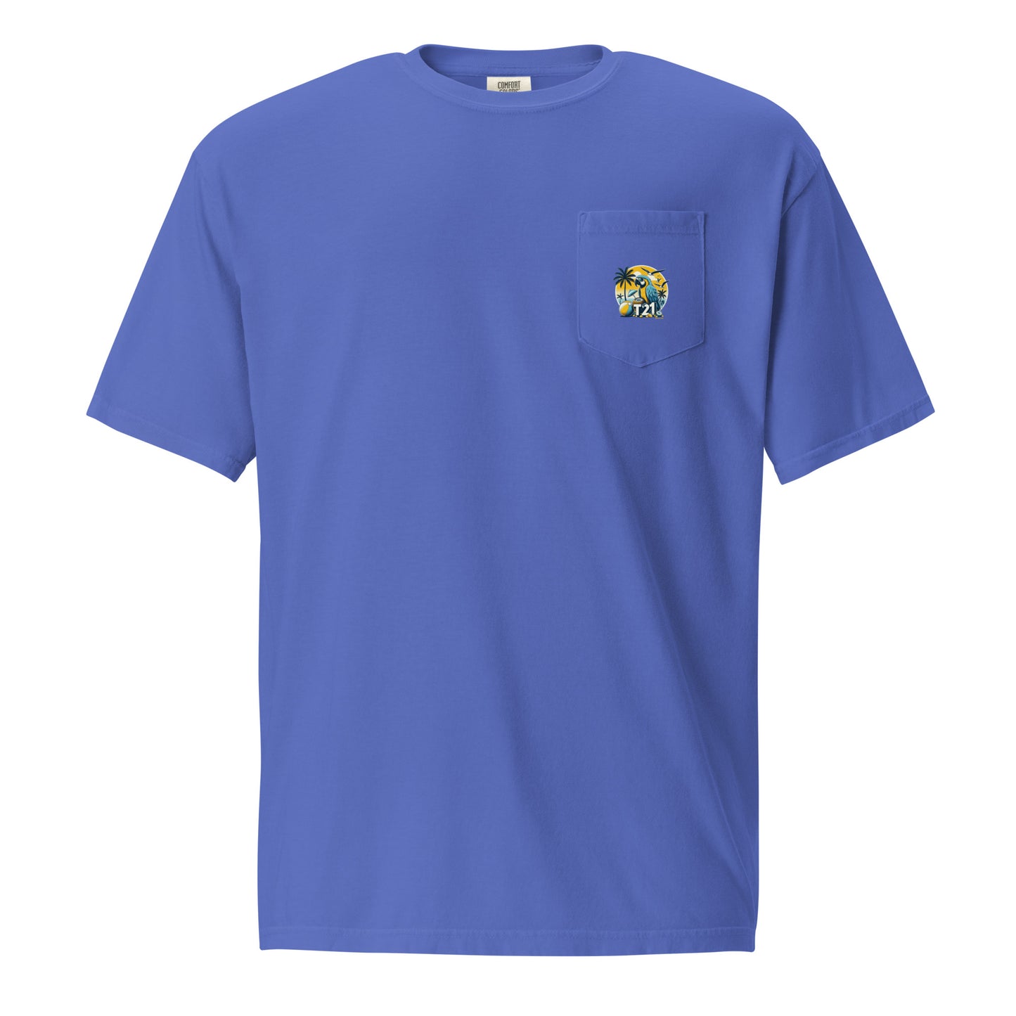 T21 "Coconut Island" - Men's Garment-dyed Pocket T-shirt - colors