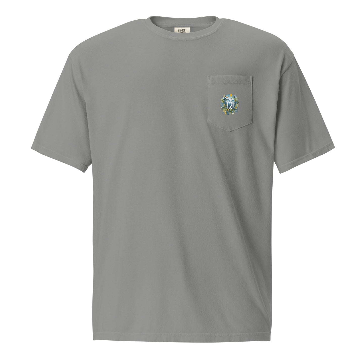 T21 "Rainforest" - Men's Garment-dyed Pocket T-shirt - multiple colors