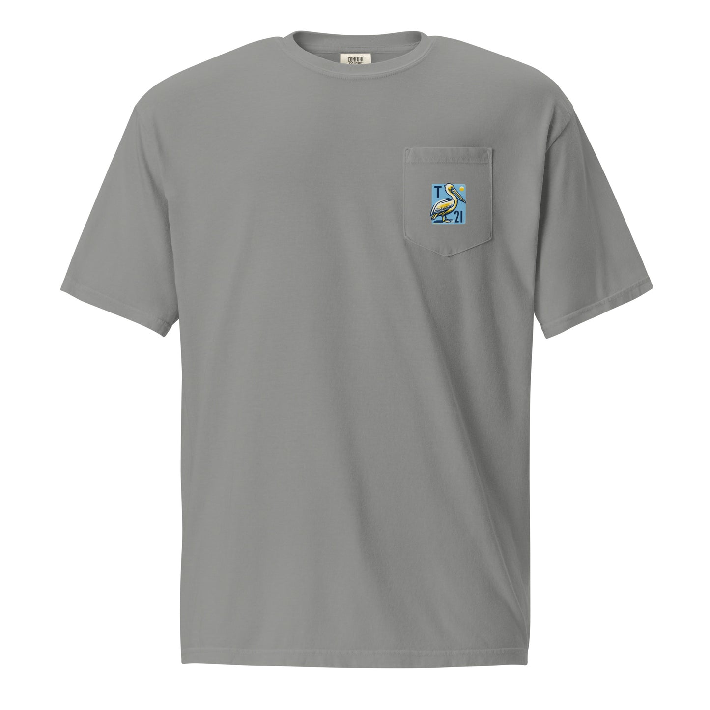 T21 "Waiting for Fish" - Men's Garment-dyed Pocket T-shirt - multiple colors