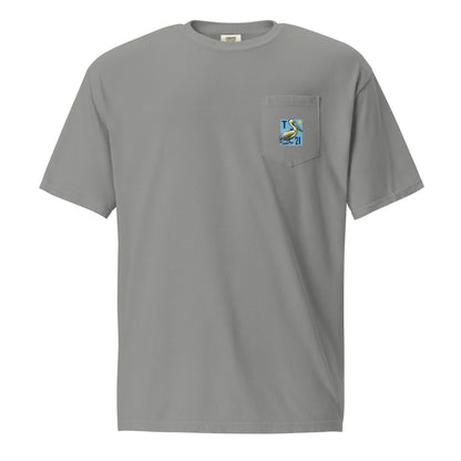 T21 "Waiting for Fish" - Men's Garment-dyed Pocket T-shirt - multiple colors