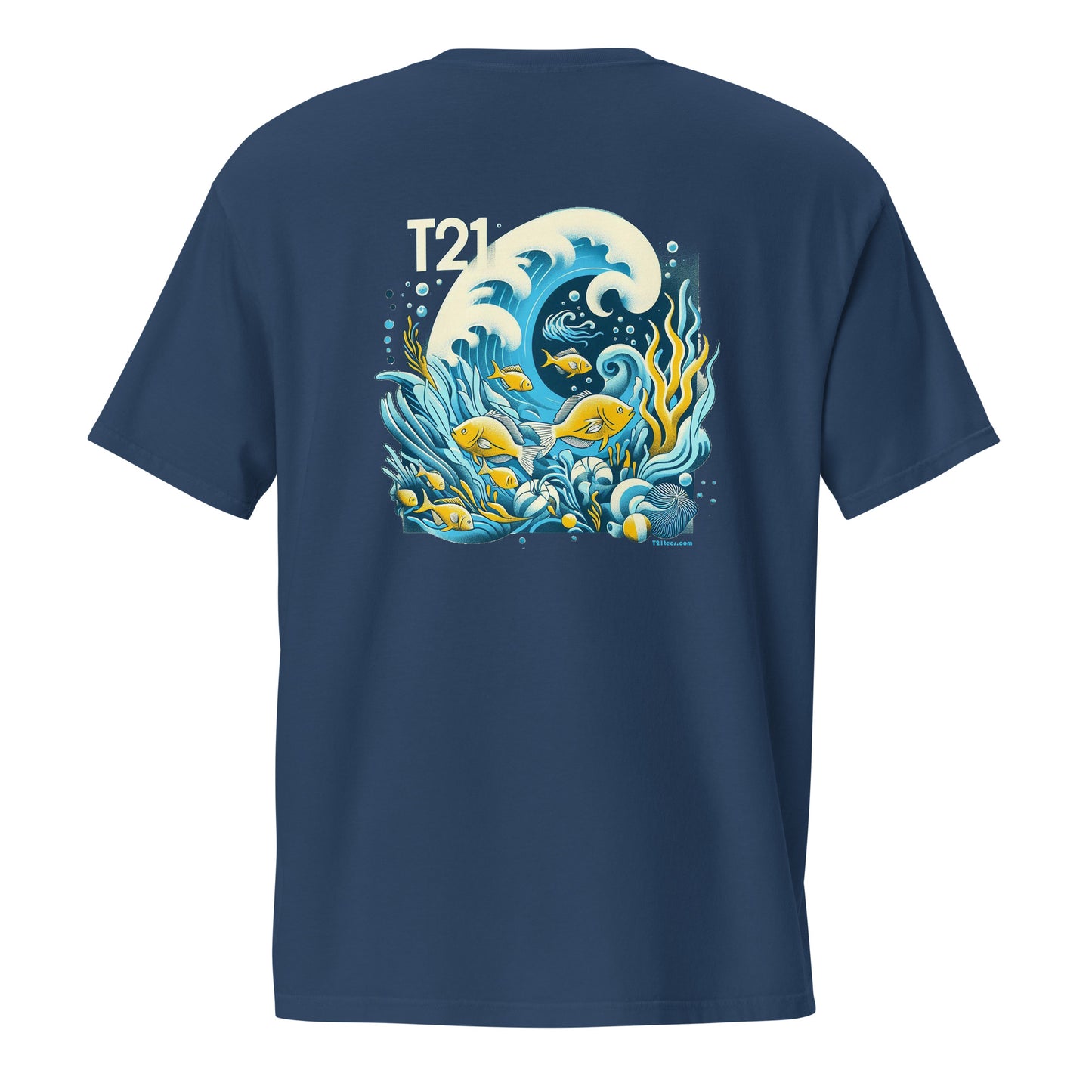 T21 "Reef" - Camiseta con bolsillo teñida en prenda para hombre - varios colores