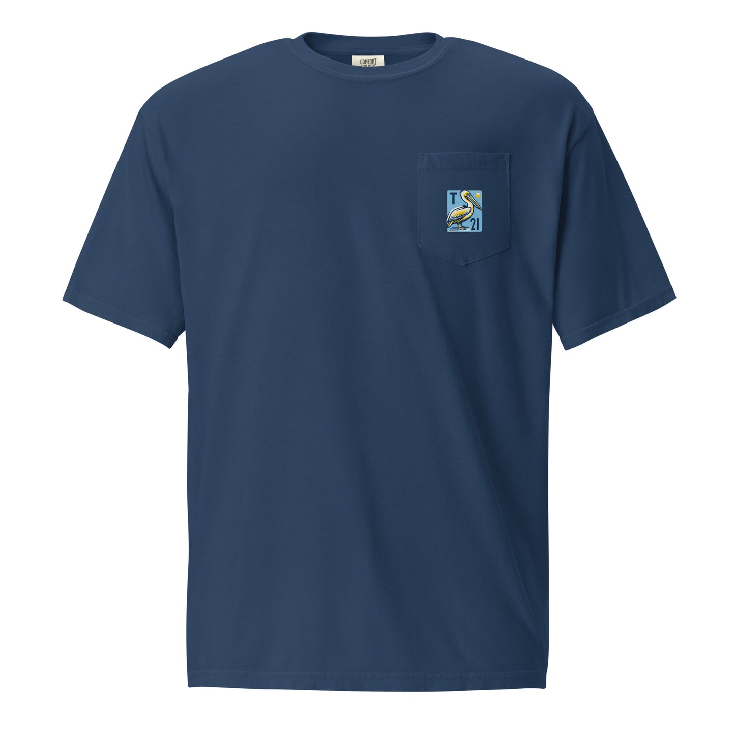 T21 "Waiting for Fish" - Men's Garment-dyed Pocket T-shirt - multiple colors