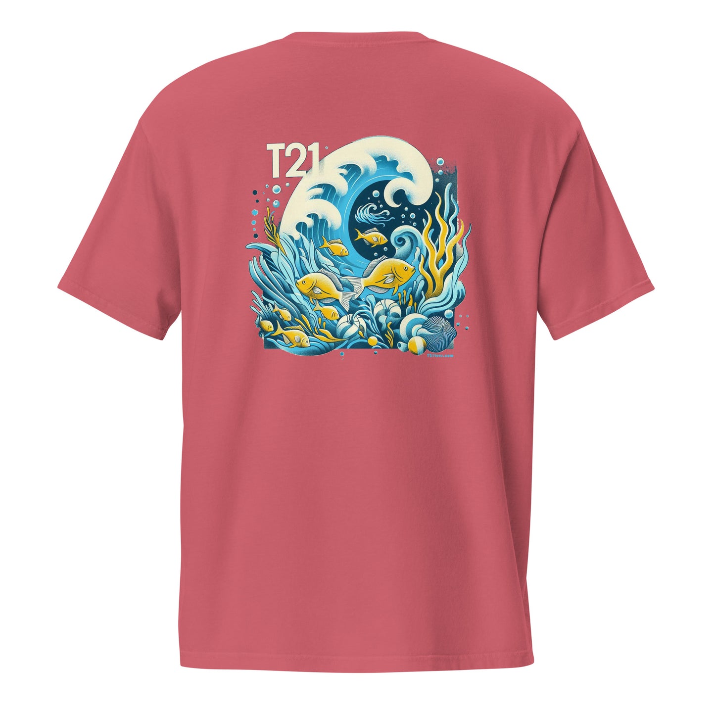 T21 "Reef" - Camiseta con bolsillo teñida en prenda para hombre - varios colores