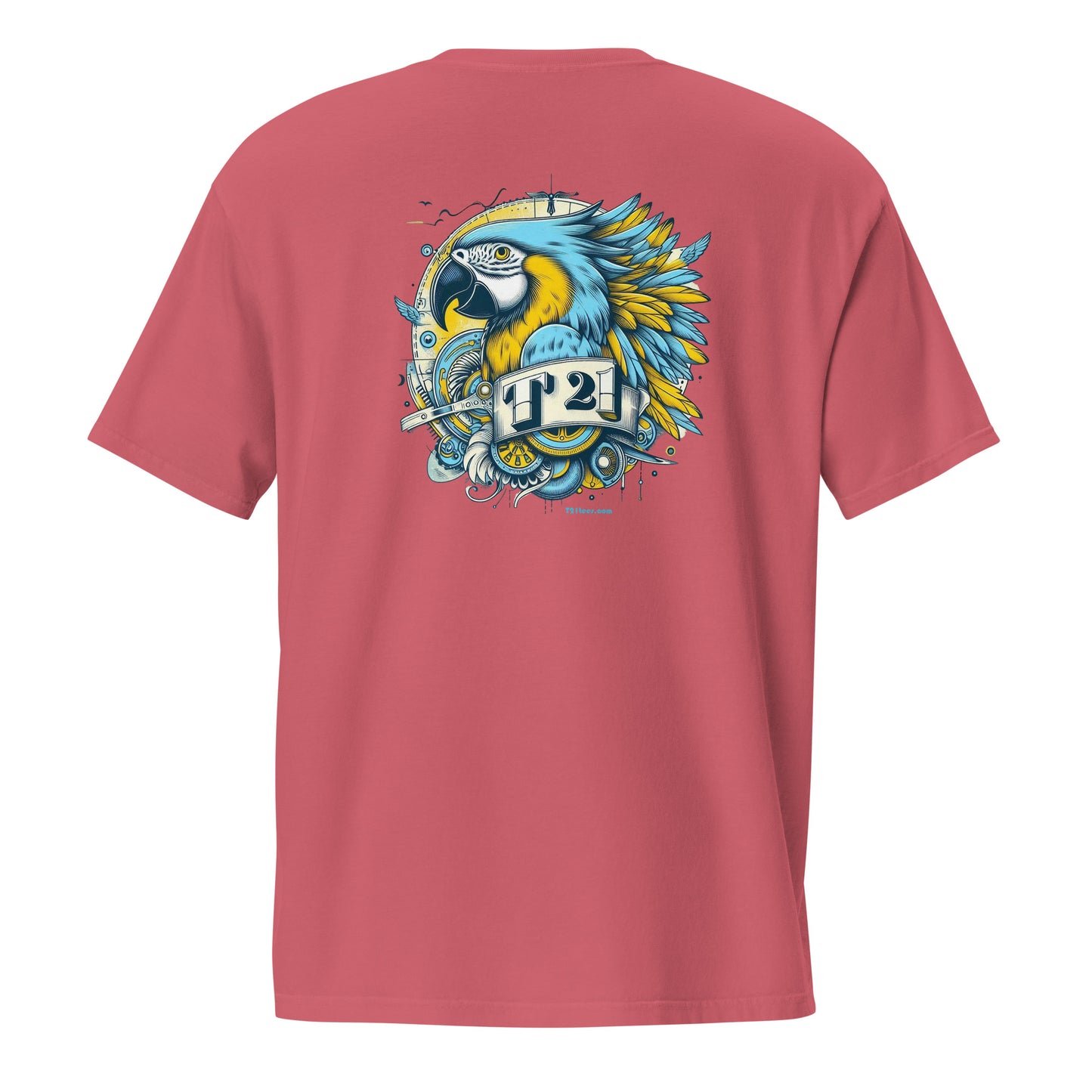 T21 "Macaw" - Unisex Relaxed-fit Pocket T-shirt - multiple colors