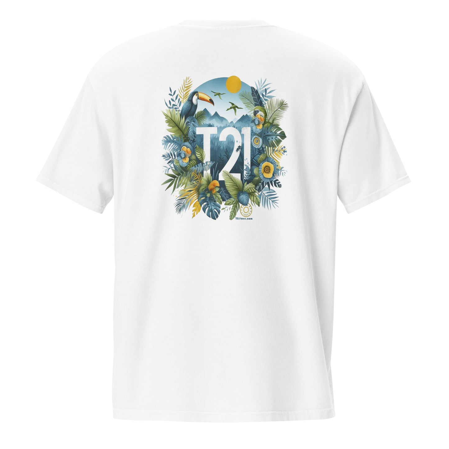 T21 "Rainforest" - Men's Garment-dyed Pocket T-shirt - multiple colors