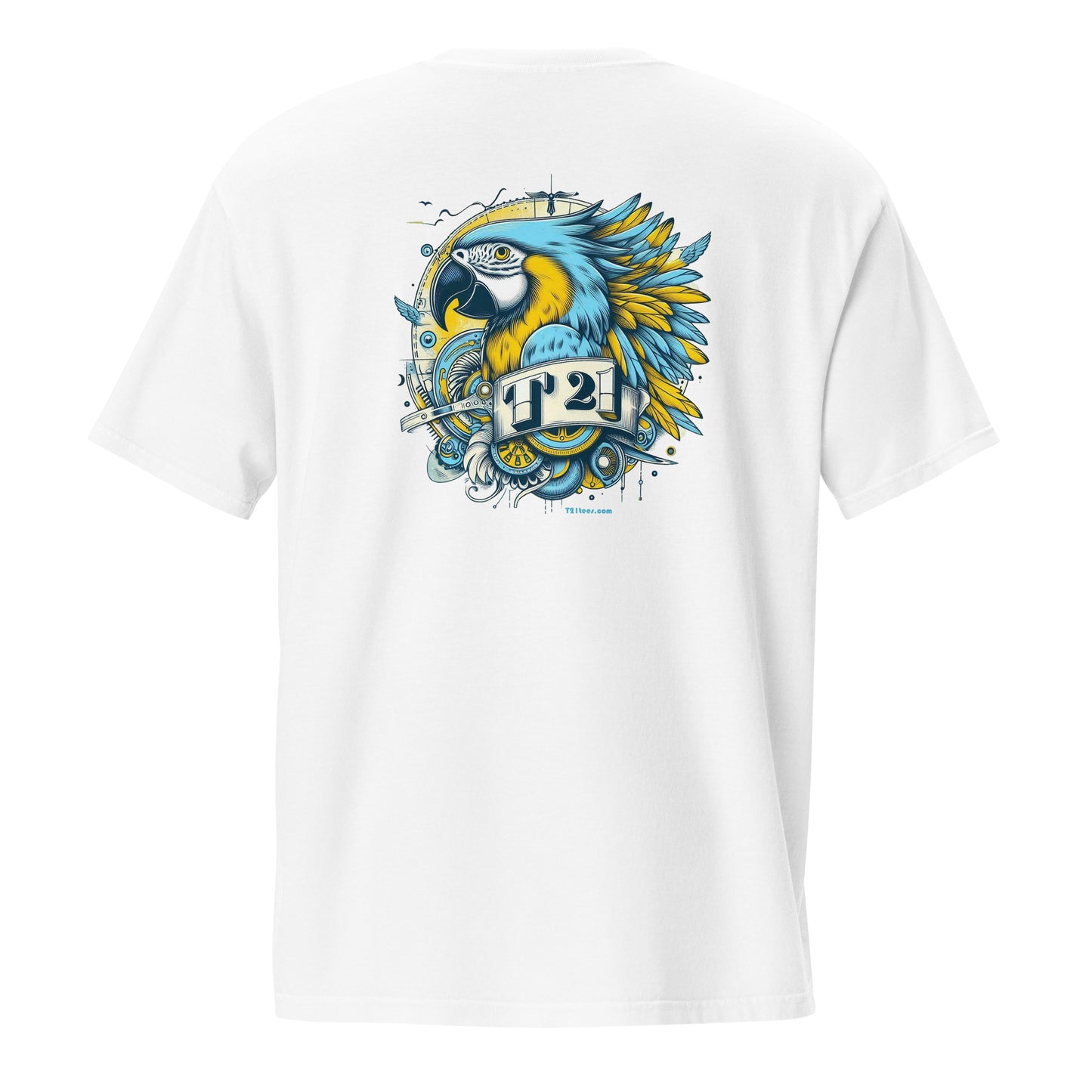 T21 "Macaw" - Unisex Relaxed-fit Pocket T-shirt - multiple colors