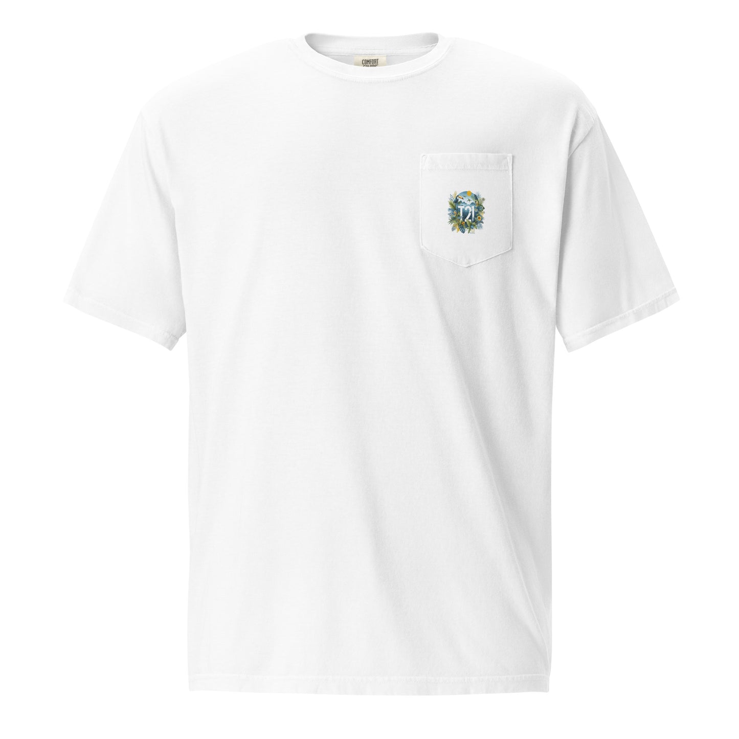 T21 "Rainforest" - Men's Garment-dyed Pocket T-shirt - multiple colors