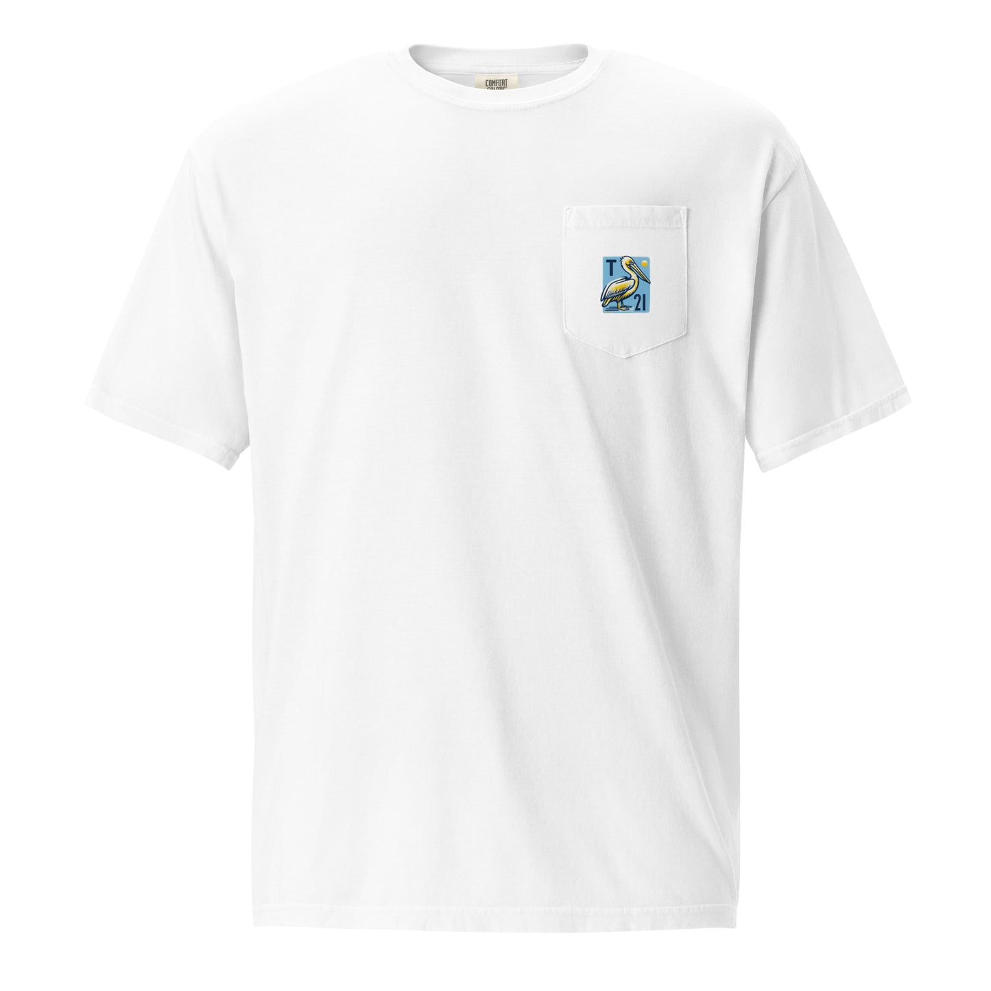 T21 "Waiting for Fish" - Men's Garment-dyed Pocket T-shirt - multiple colors