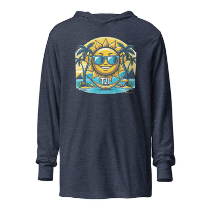 T21 "Sunshine Daydream" - Unisex Hooded Long-sleeve Tee - colors