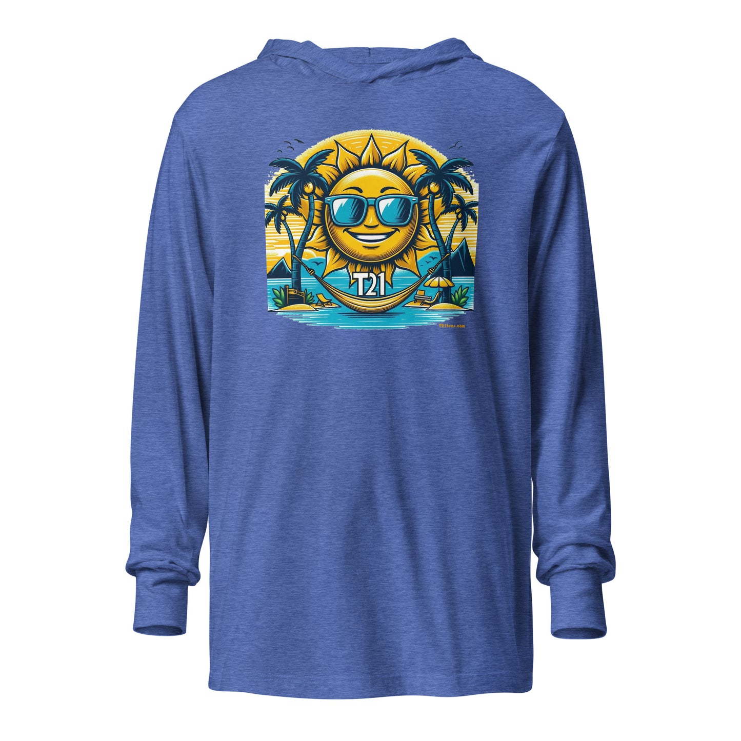 T21 "Sunshine Daydream" - Unisex Hooded Long-sleeve Tee - colors