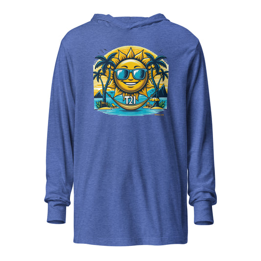 T21 "Sunshine Daydream" - Unisex Hooded Long-sleeve Tee - colors