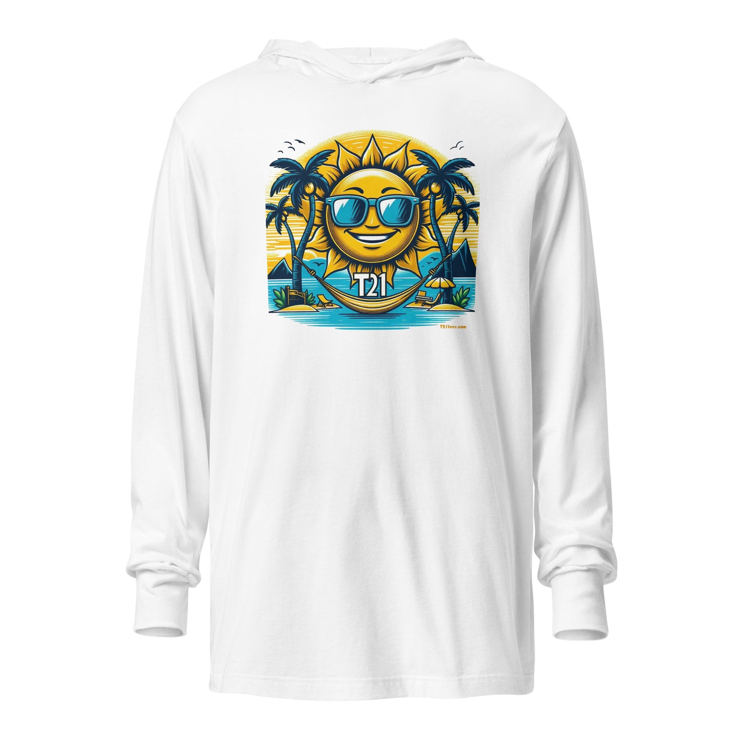 T21 "Sunshine Daydream" - Unisex Hooded Long-sleeve Tee - colors