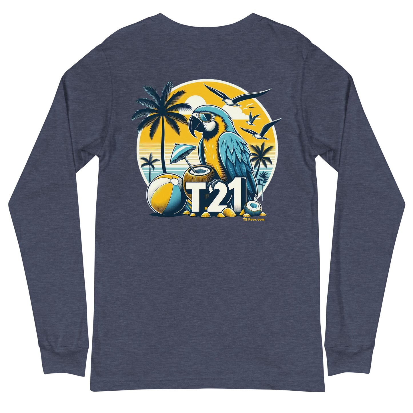 T21 "Coconut Island" - Unisex Long Sleeve Tee - multiple colors