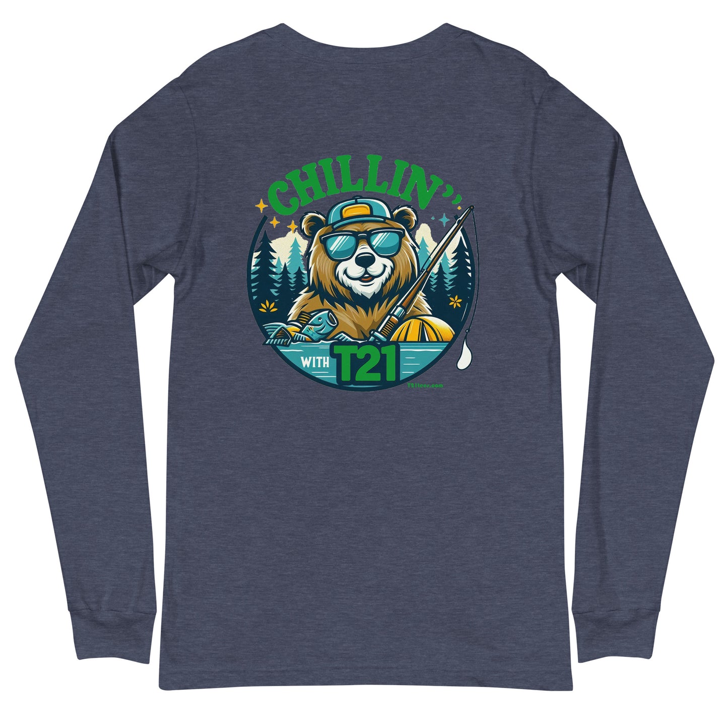 T21 "Bear's Gone Fishin'" - Unisex Long Sleeve Tee - multiple colors