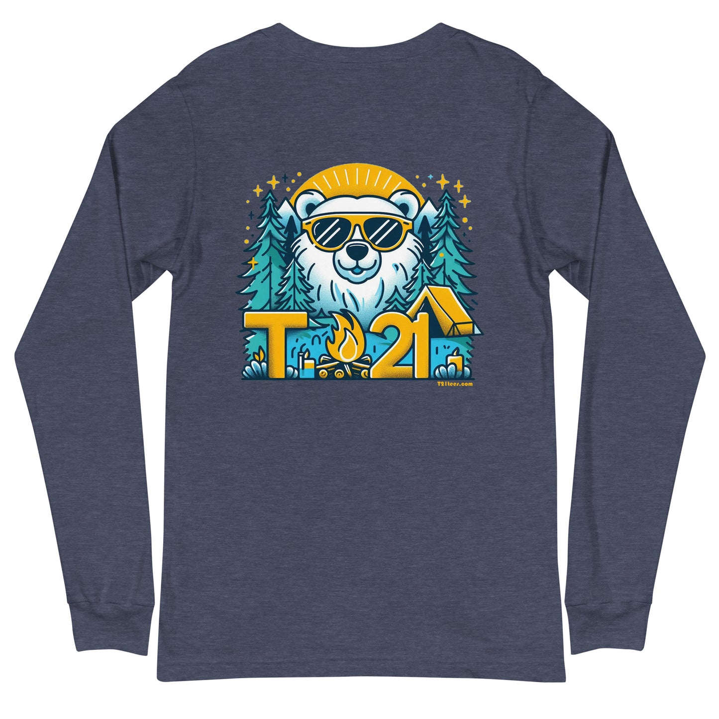 T21 "Bear's Gone Campin'" - Unisex Long Sleeve Tee - multiple colors