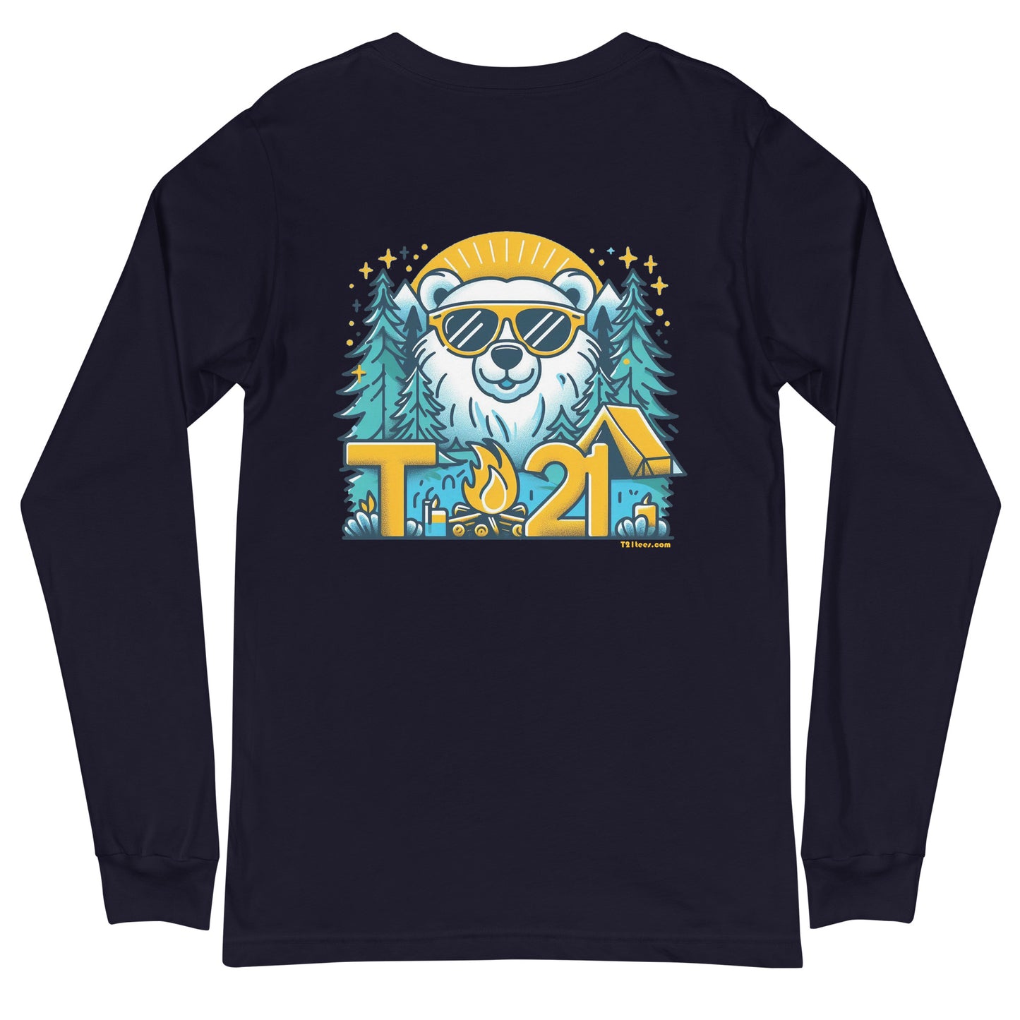 T21 "Bear's Gone Campin'" - Unisex Long Sleeve Tee - multiple colors