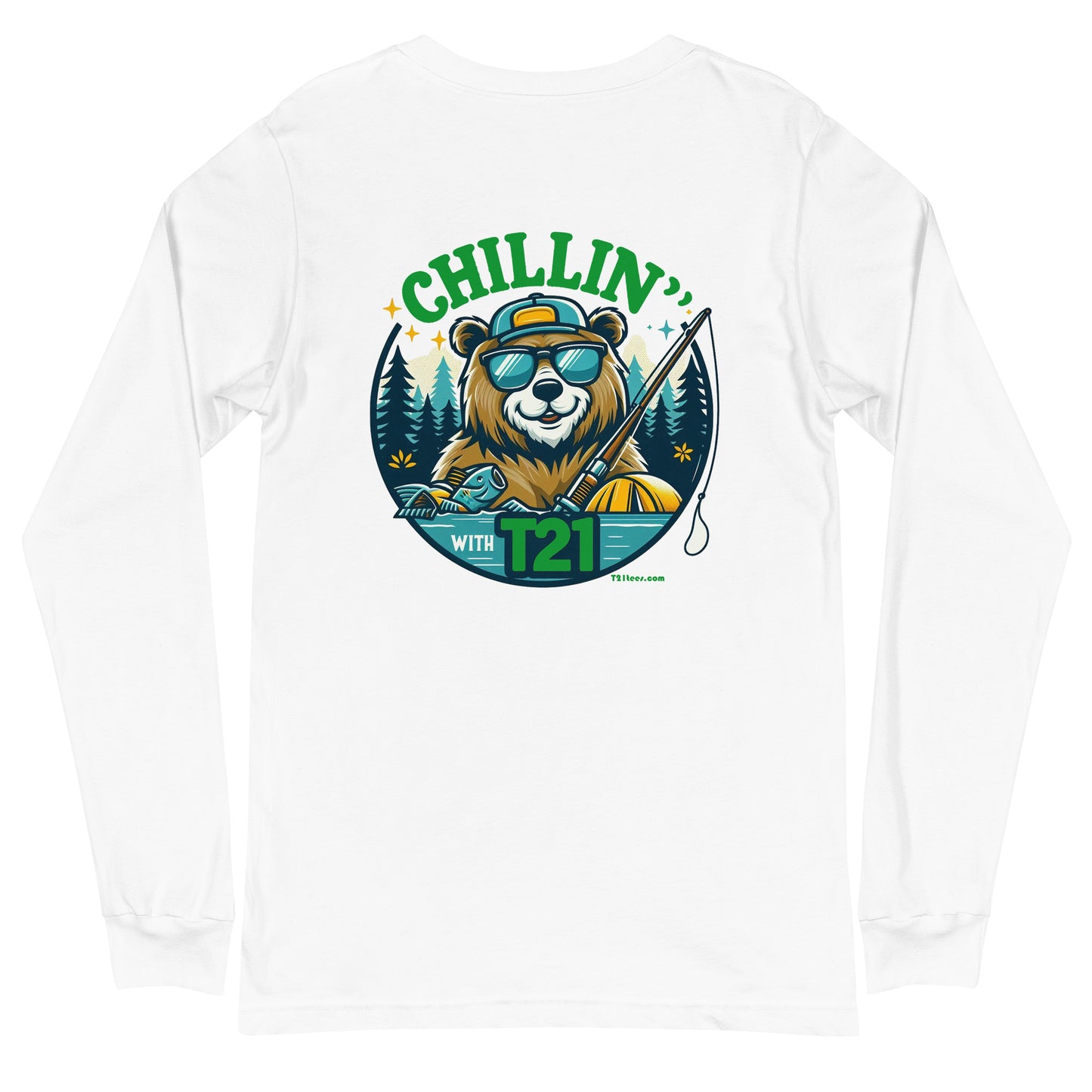 T21 "Bear's Gone Fishin'" - Unisex Long Sleeve Tee - multiple colors