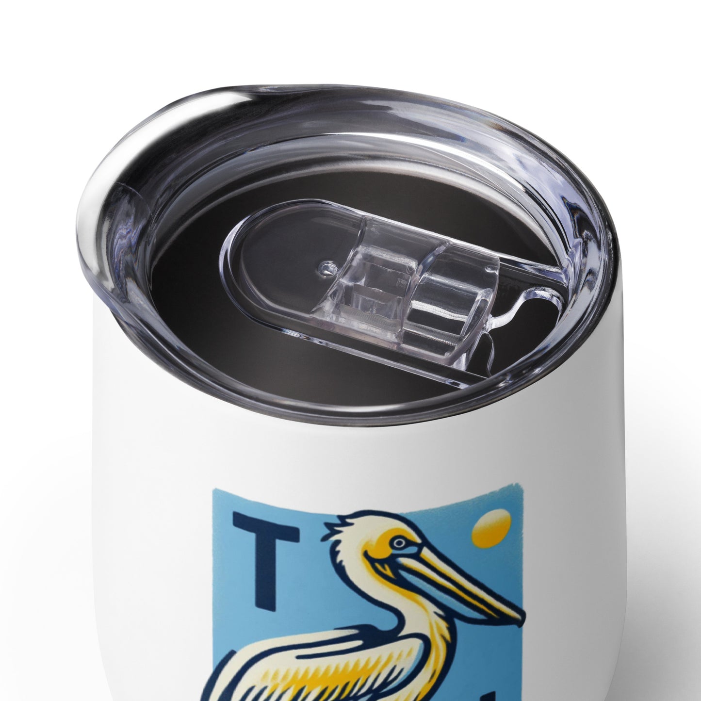 T21 "Waiting for Fish" - 12oz stainless steel wine tumbler