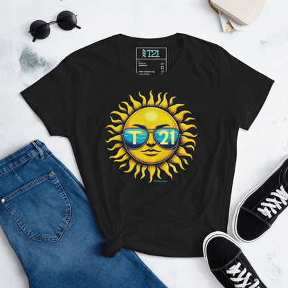 T21 "Sunny Shades" Down Syndrome Awareness Women's Short Sleeve T-shirt