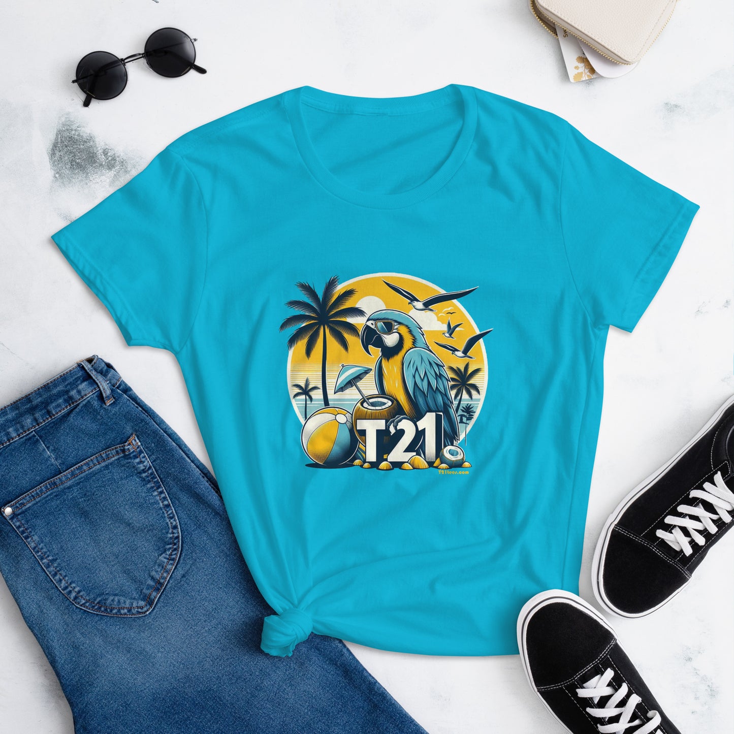 T21 "Coconut Island" - Women's Fashion-fit Short Sleeve T-shirt