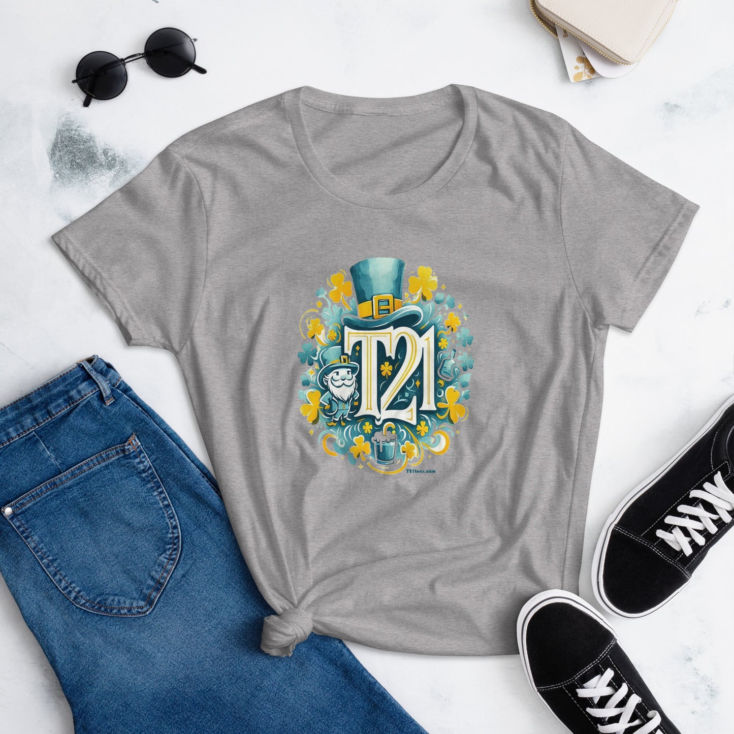 T21 "Saint Patty" - Women's Fashion-fit Short Sleeve T-shirt - multiple colors