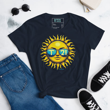 T21 "Sunny Shades" Down Syndrome Awareness Women's Short Sleeve T-shirt