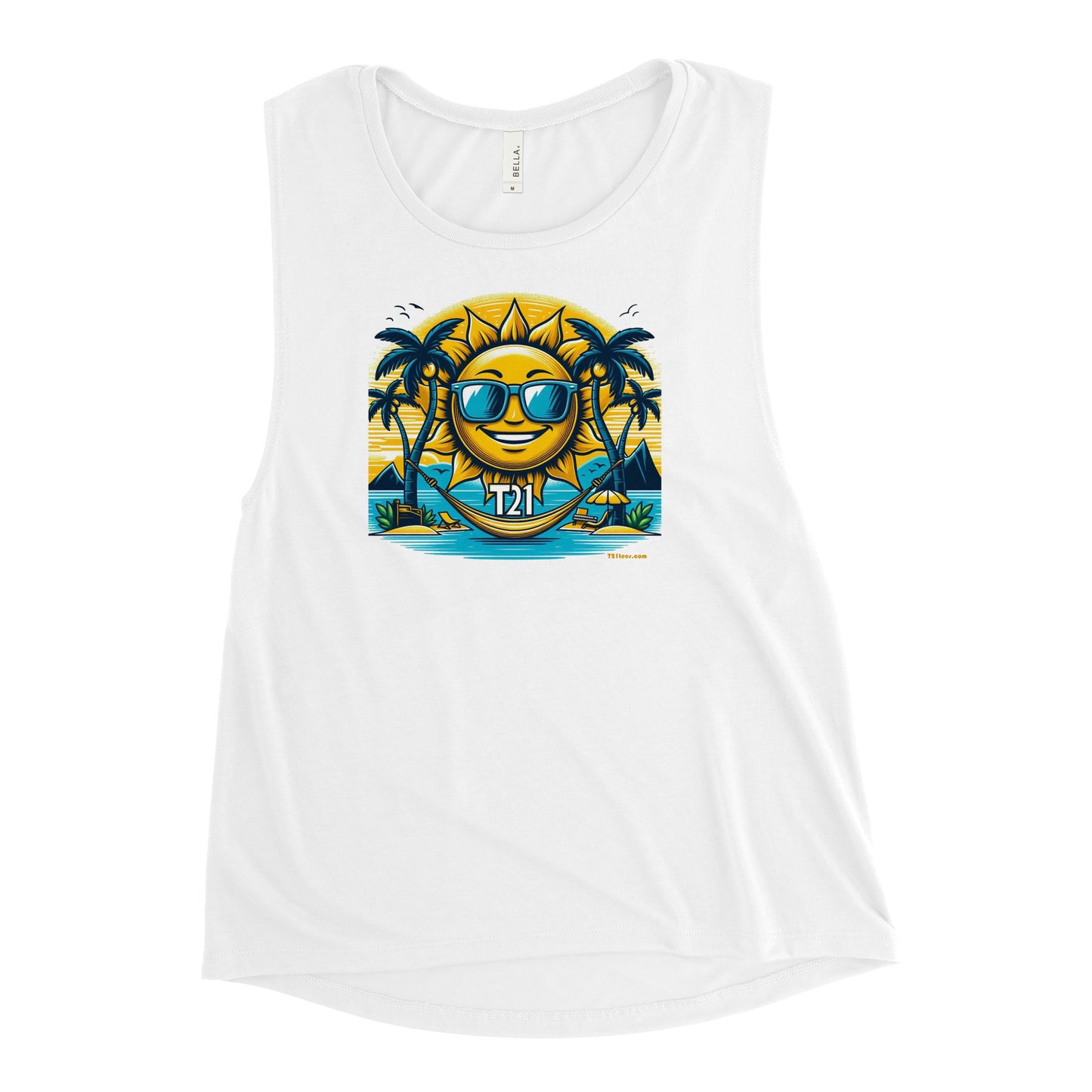 T21 "Sunshine Daydream" Women's Down Syndrome Awareness Muscle Tank