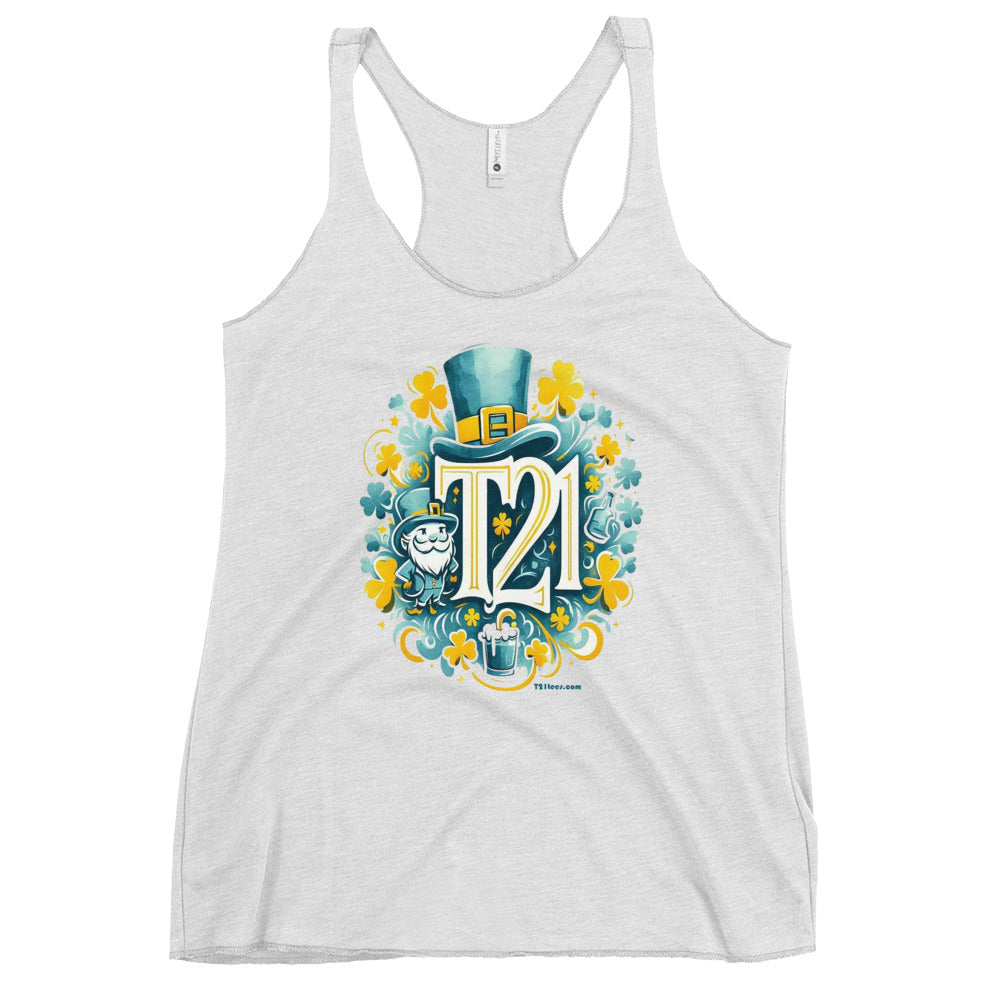 T21 "Saint Patty" - Women's Thin Workout Racerback Tank - multiple colors