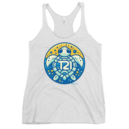 T21 "Ocean Quest" - Women's Thin Workout Racerback Tank - multiple colors