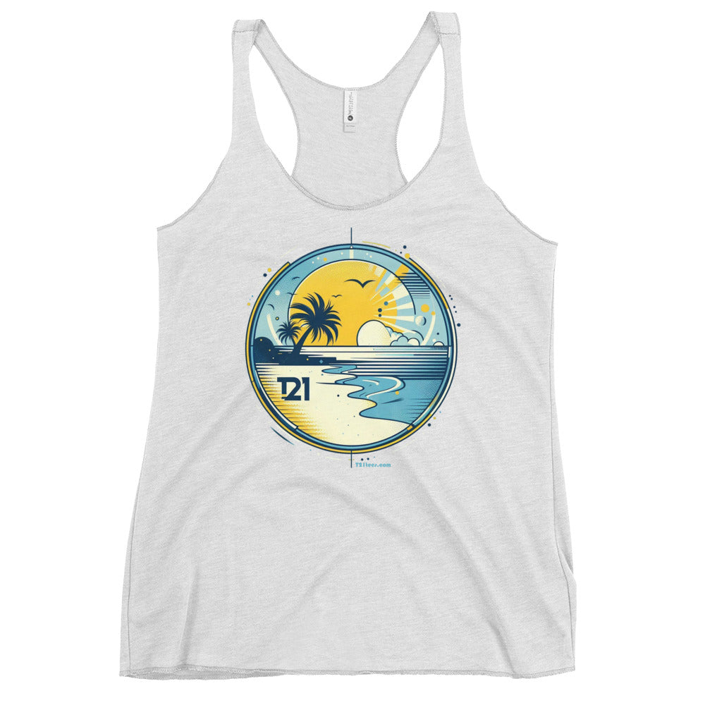 T21 "Kiawah" - Women's Thin Workout Racerback Tank - multiple colors