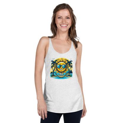 T21 "Sunshine Daydream" Down Syndrome Awareness Women's Racerback Tank