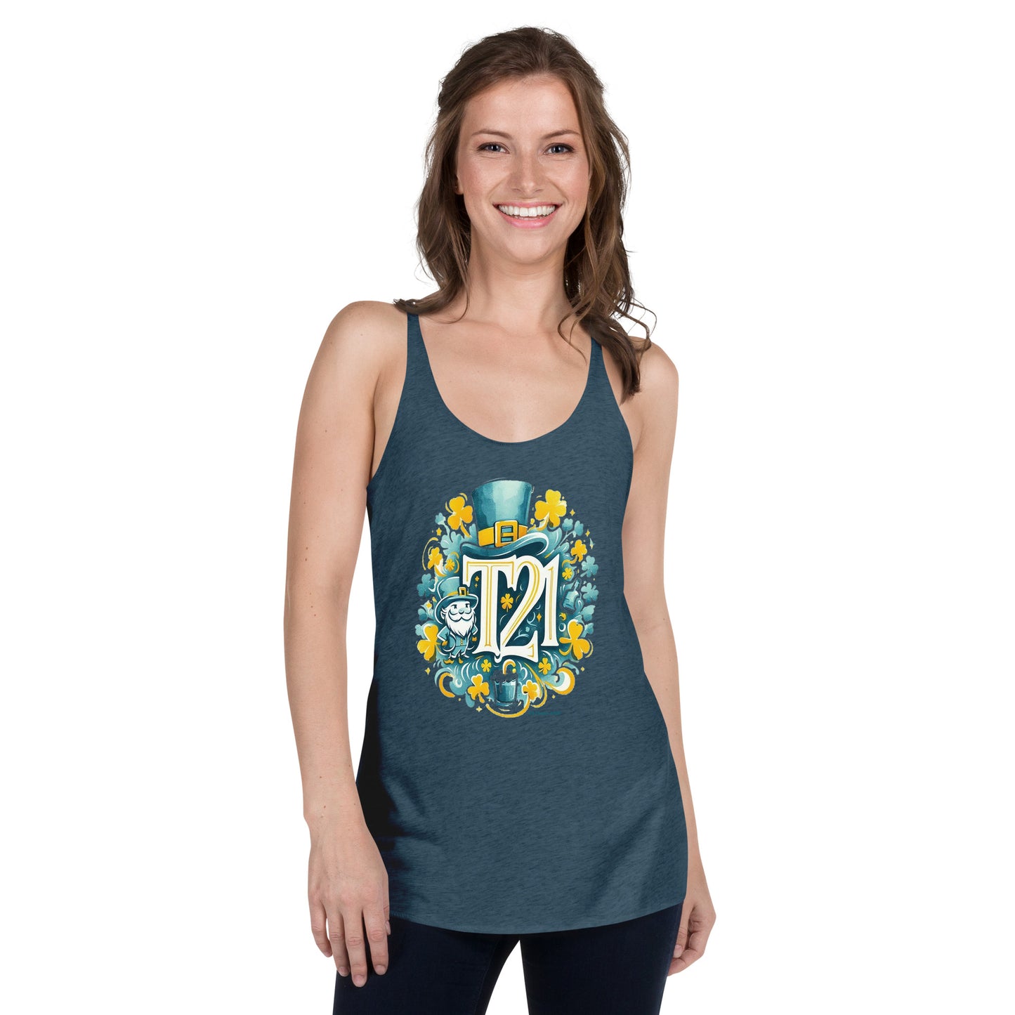 T21 "Saint Patty" - Women's Thin Workout Racerback Tank - multiple colors