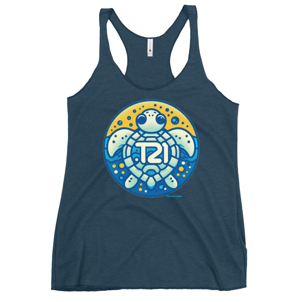 T21 "Ocean Quest" - Women's Thin Workout Racerback Tank - multiple colors