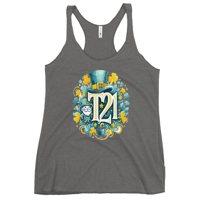 T21 "Saint Patty" - Women's Thin Workout Racerback Tank - multiple colors