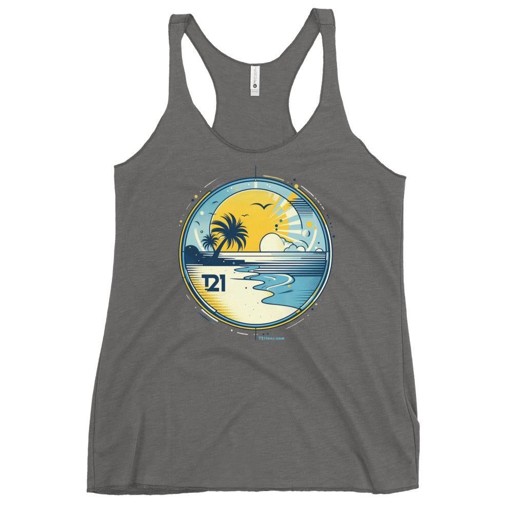 T21 "Kiawah" - Women's Thin Workout Racerback Tank - multiple colors