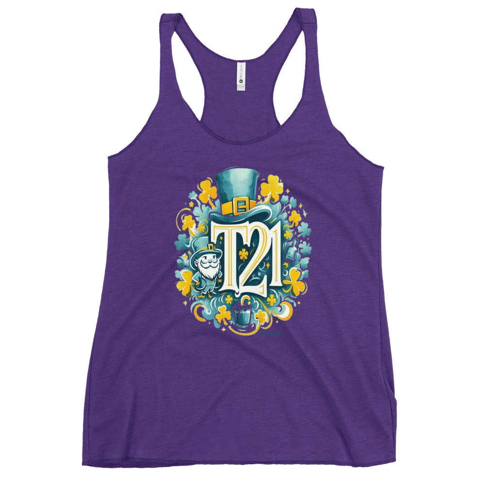 T21 "Saint Patty" - Women's Thin Workout Racerback Tank - multiple colors