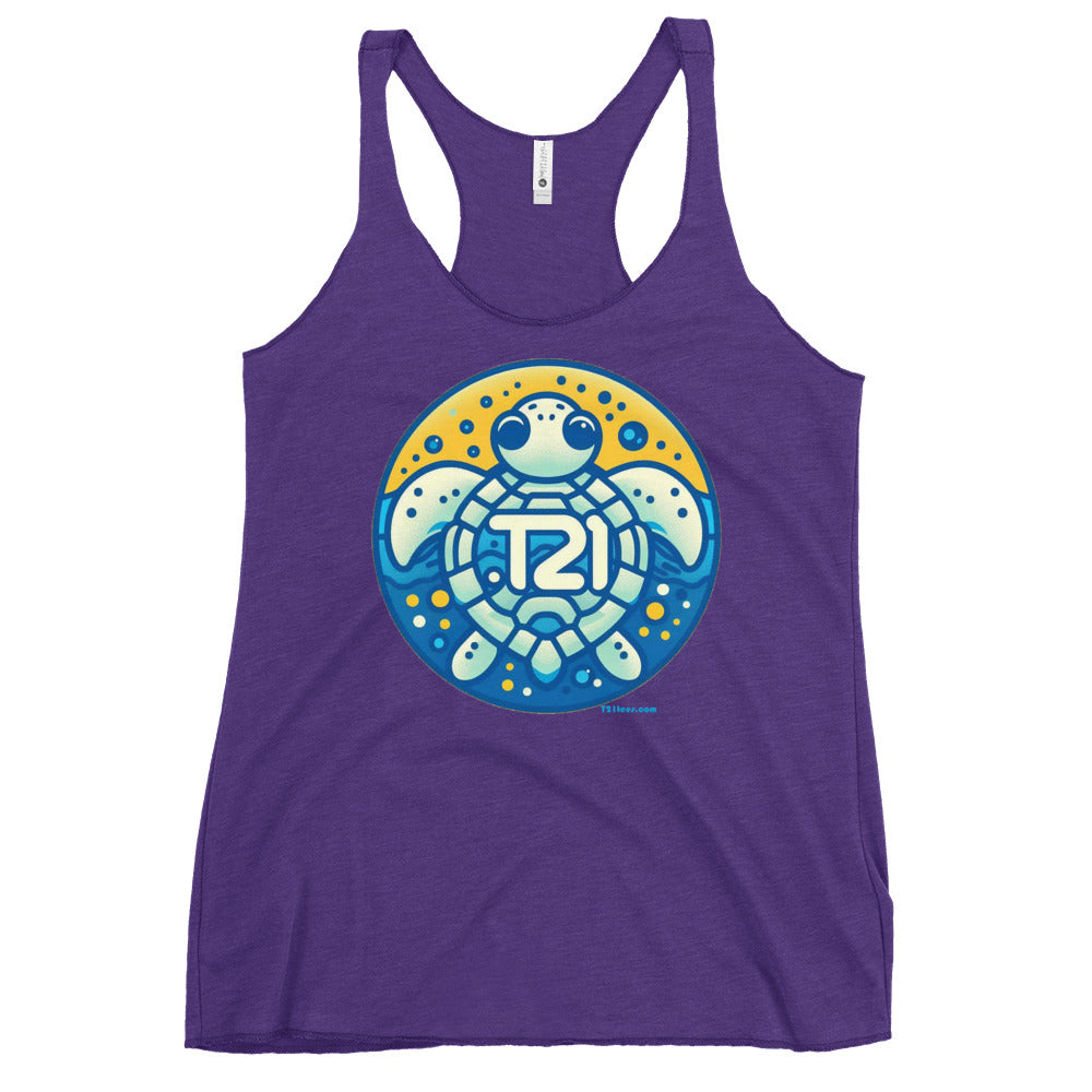 T21 "Ocean Quest" - Women's Thin Workout Racerback Tank - multiple colors