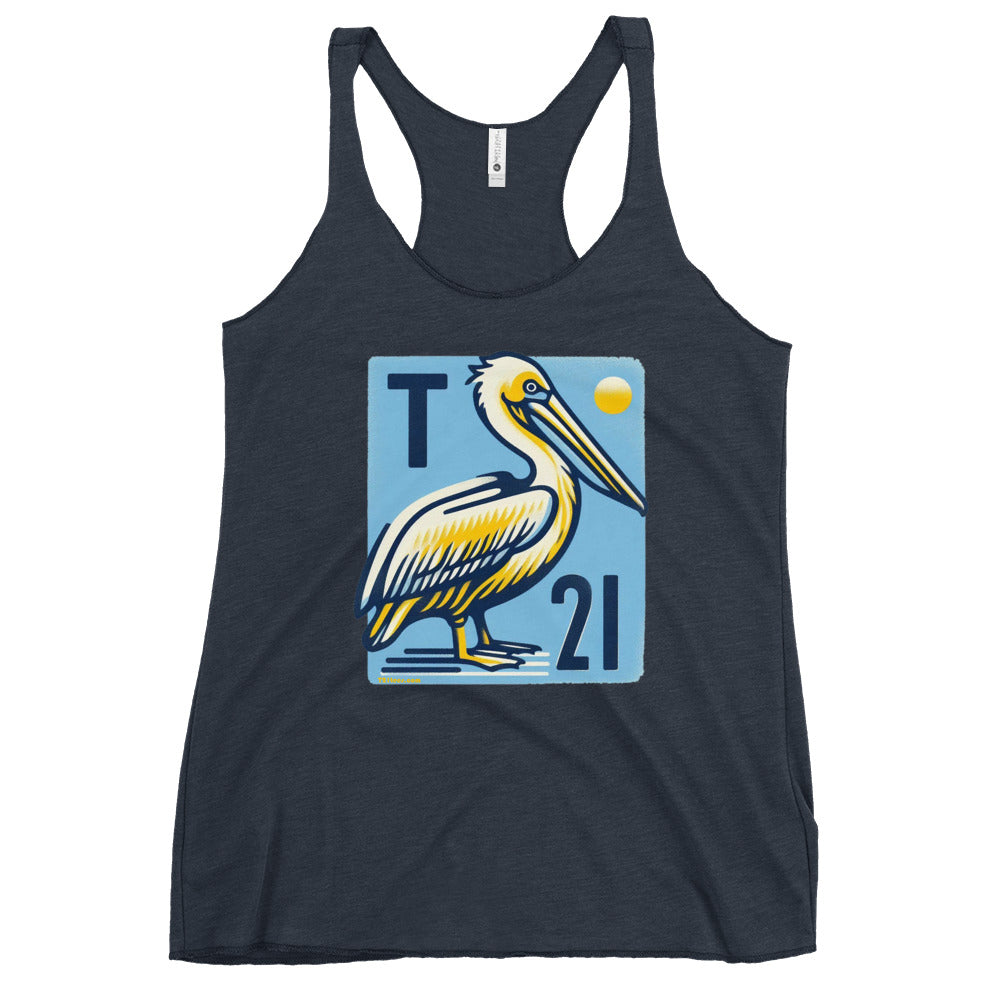 T21 "Waiting for Fish" - Women's Thin Workout Racerback Tank - multiple colors