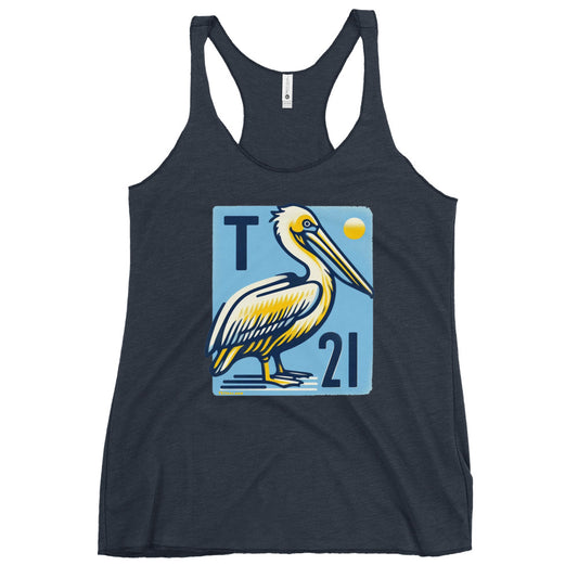 T21 "Waiting for Fish" - Women's Thin Workout Racerback Tank - multiple colors