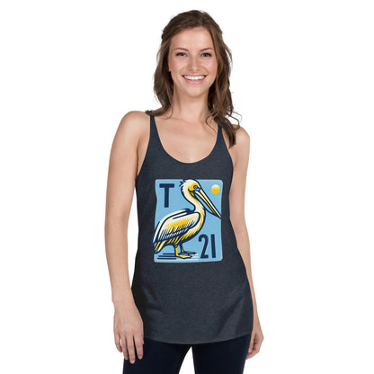 T21 "Waiting for Fish" - Women's Thin Workout Racerback Tank - multiple colors