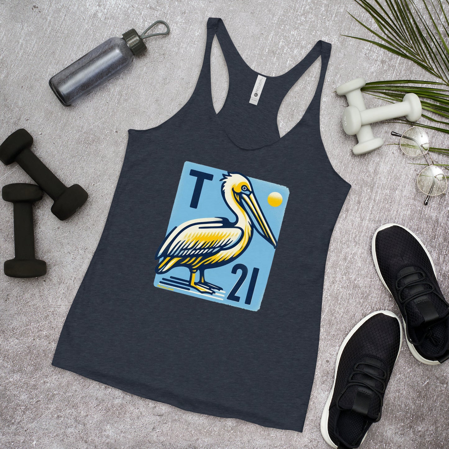 T21 "Waiting for Fish" - Women's Thin Workout Racerback Tank - multiple colors