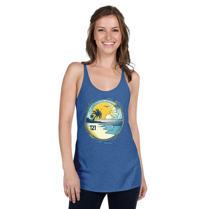 T21 "Kiawah" - Women's Thin Workout Racerback Tank - multiple colors