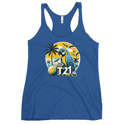 T21 "Coconut Island" - Women's Thin/Lightweight Racerback Tank - colors