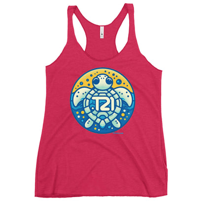 T21 "Ocean Quest" - Women's Thin Workout Racerback Tank - multiple colors